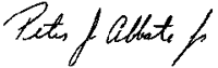 Assemblyman Peter J. Abbate, Jr.'s signature