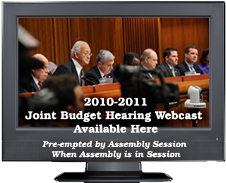 Joint Budget Hearing Webcast