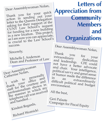 Letters of Appreciation from Community Members and Organizations