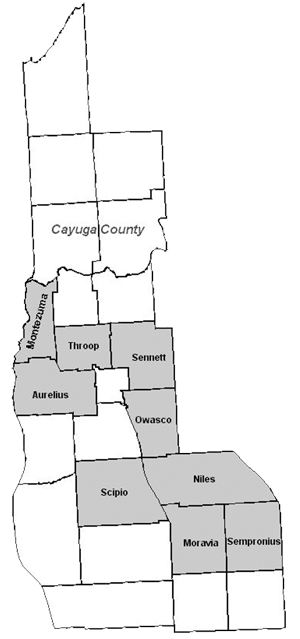 Map of Cayuga