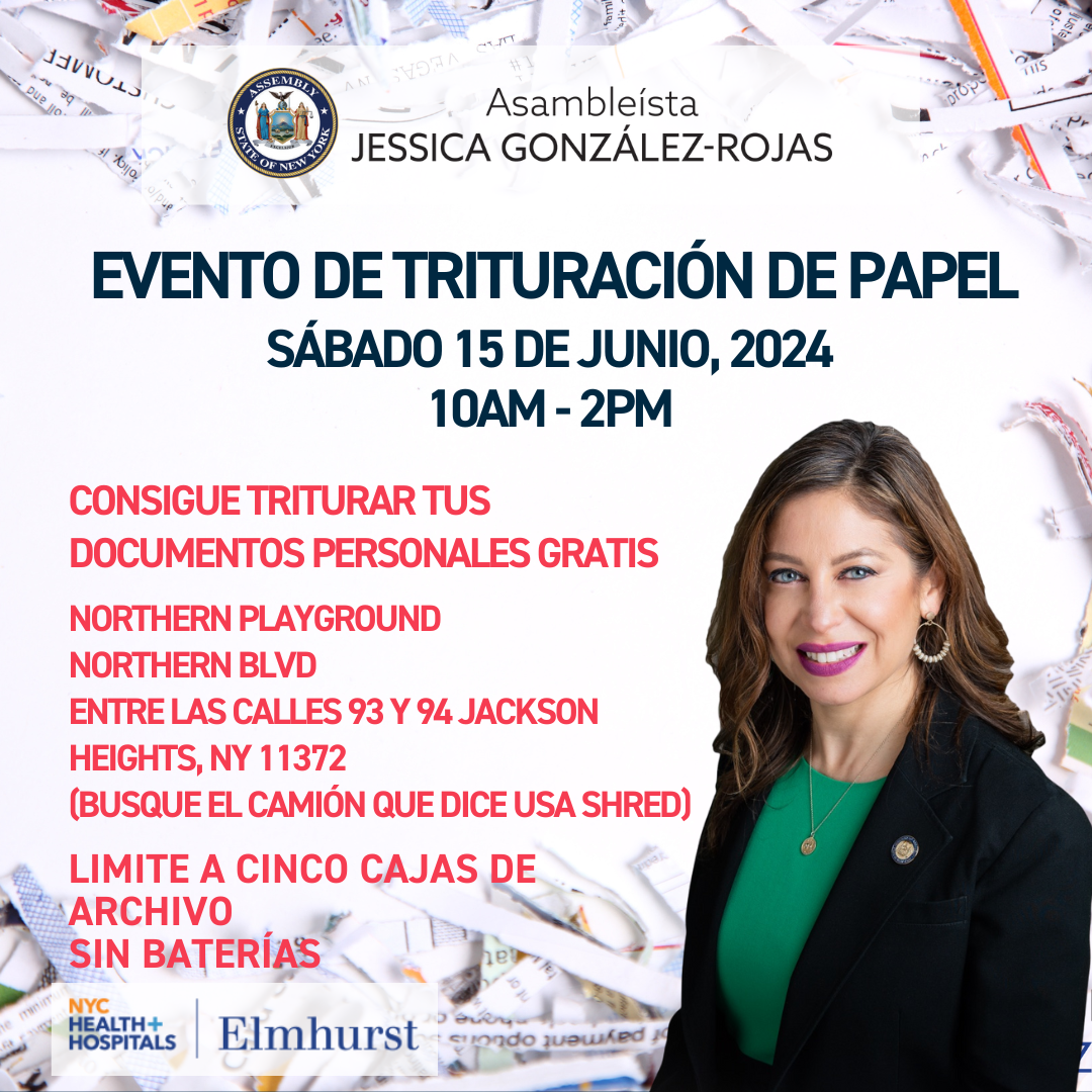 Paper Shredding Event – June 15 – Spanish version