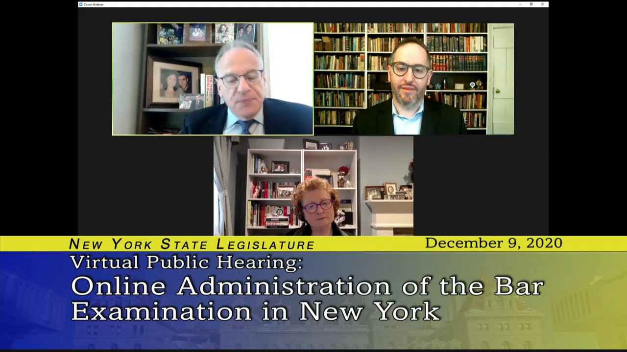 Simon Questions Law Student About Online Administration of the Bar Examination in New York
