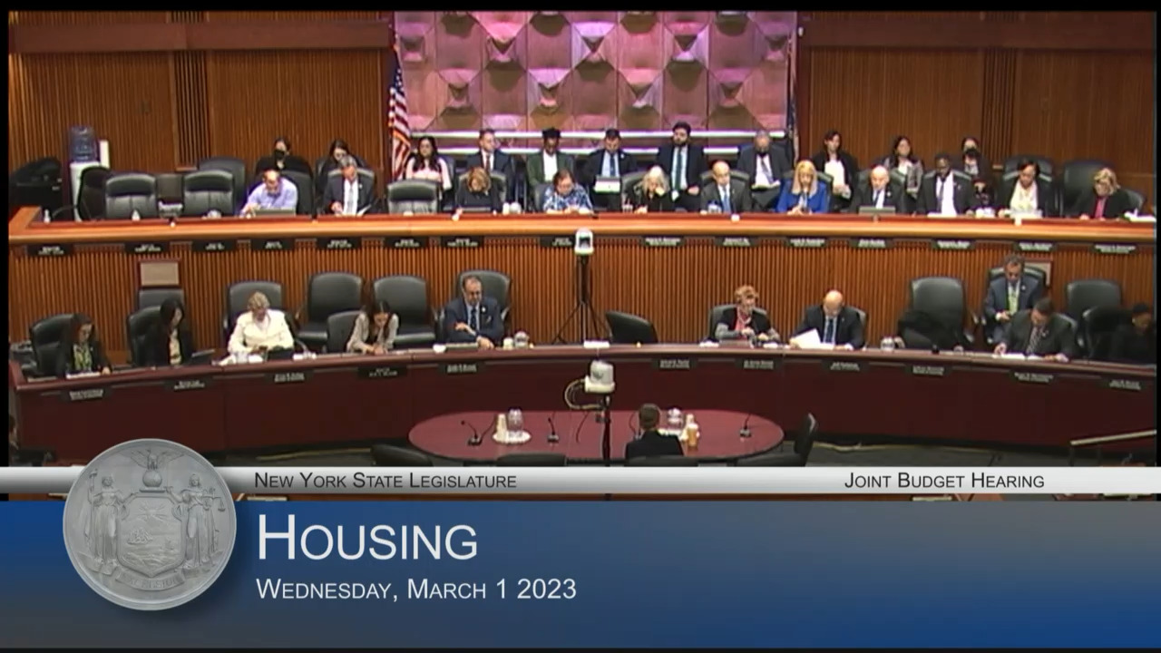 Simon Questions DHCR Commissioner on Housing Affordability at Budget Hearing on Housing