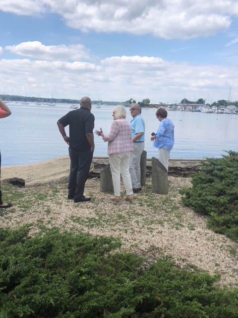 Pictured with Speaker Heastie in the second photo at Manhasset Bay (from left to right): North Hempstead Town Supervisor Judi Bosworth, Assemblymember Anthony D'Urso and Village of Baxter Estates Mayor Nora Haagenson.