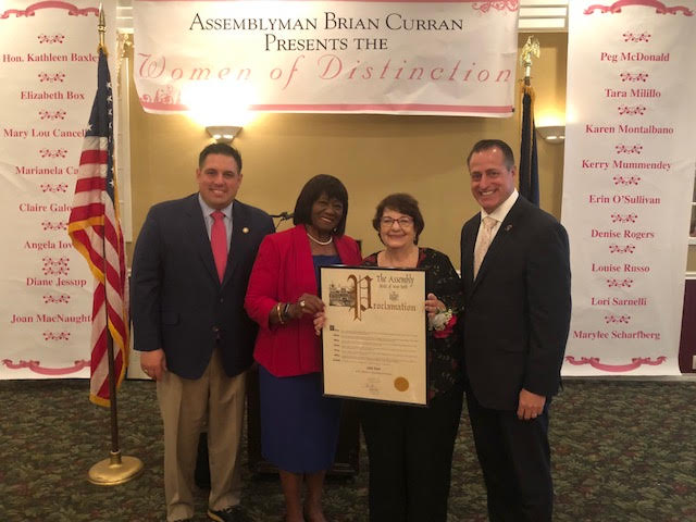Councilman Anthony D’Esposito, Councilwoman Dorothy Goosby, Louise Russo and Assemblyman Curran.