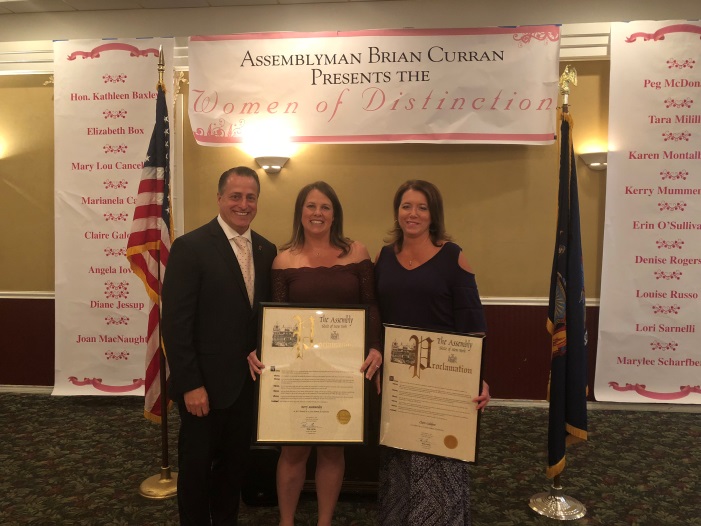 Assemblyman Curran, Kerry Mummendey and Claire Galofaro.