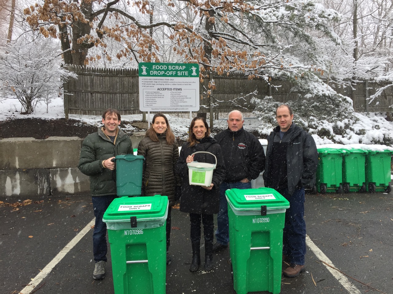 Assemblymember Amy Paulin toured the Scarsdale Food Scrap Recycling / Food Scrap Composting Program at the Village Recycling Center.