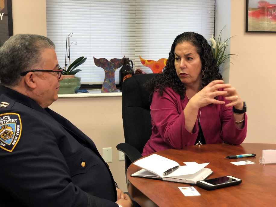 Pheffer Amato Meets with New NYPD Patrol Borough Queens South Commanding Officer