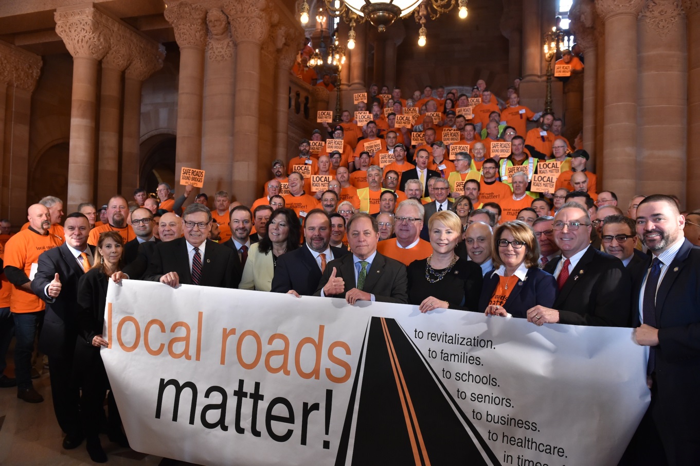 Assemblywoman Mary Beth Walsh (R,C,I-Ballston) pictured at CHIPS rally with members of the Assembly Minority Conference on March 4, 2020 in Albany.