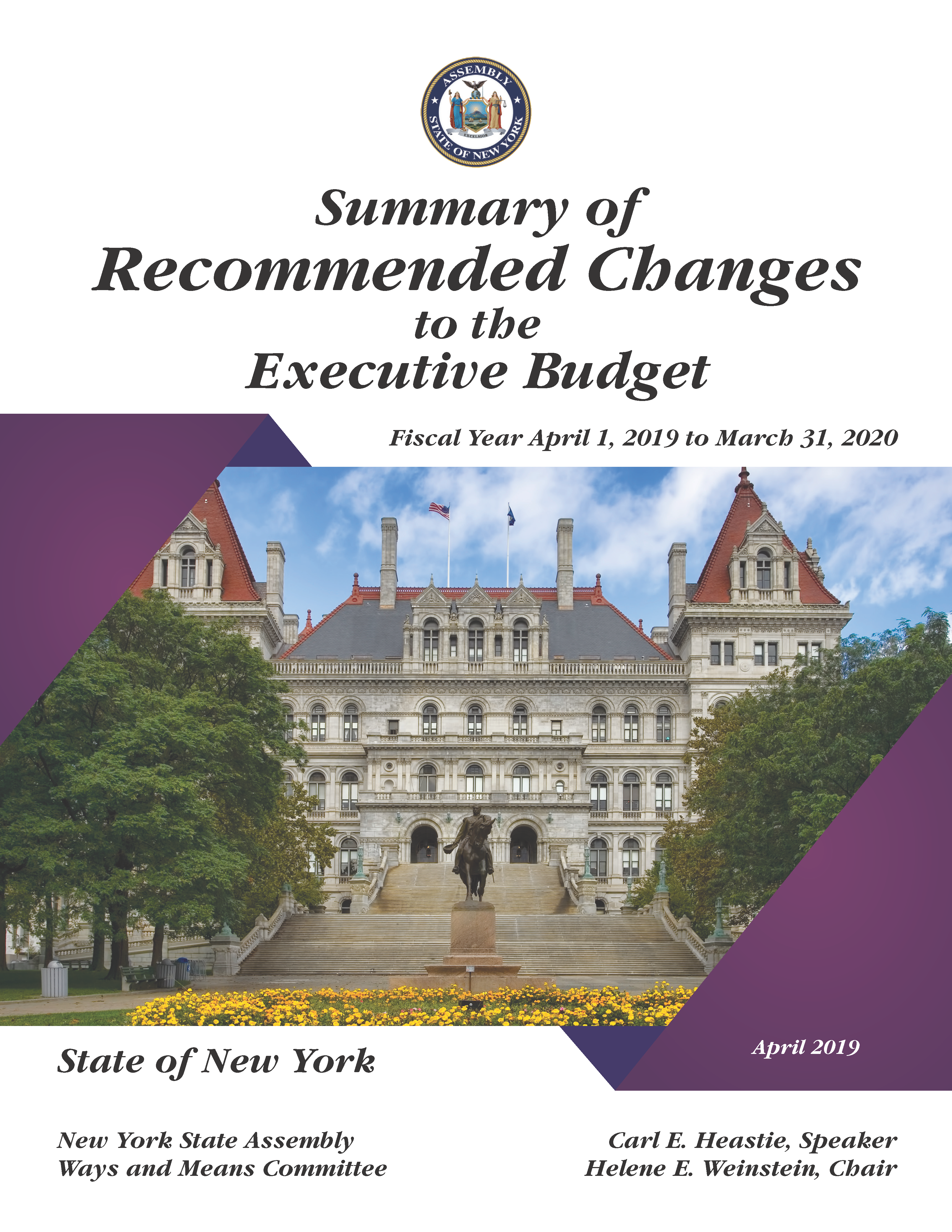 Summary of Recommended Changes to the Executive Budget