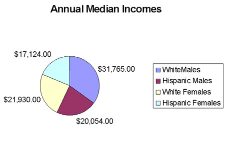 Annual Median Incomes - Chart