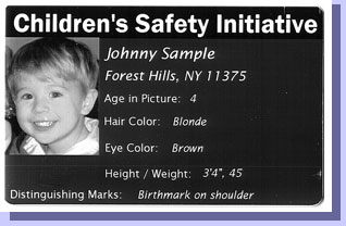 child safety card