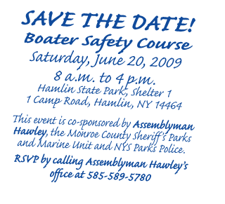 Save the Date! Boater Safety Course