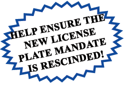 Help ensure the new license plate mandate is rescinded!