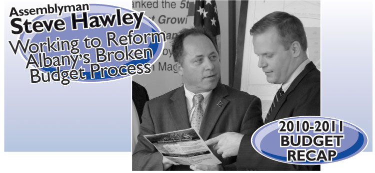 Working to Reform Albany’s Broken Budget Process - 2010-2011 Budget Recap