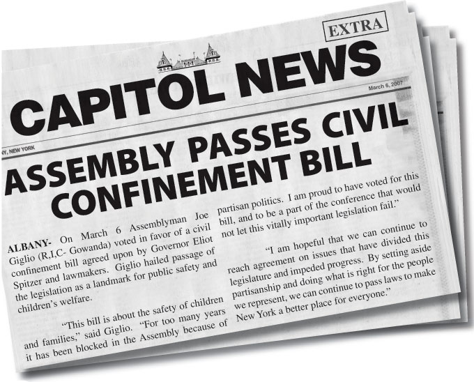 Newspaper Article - Assembly Passes Civil Confinement Bill