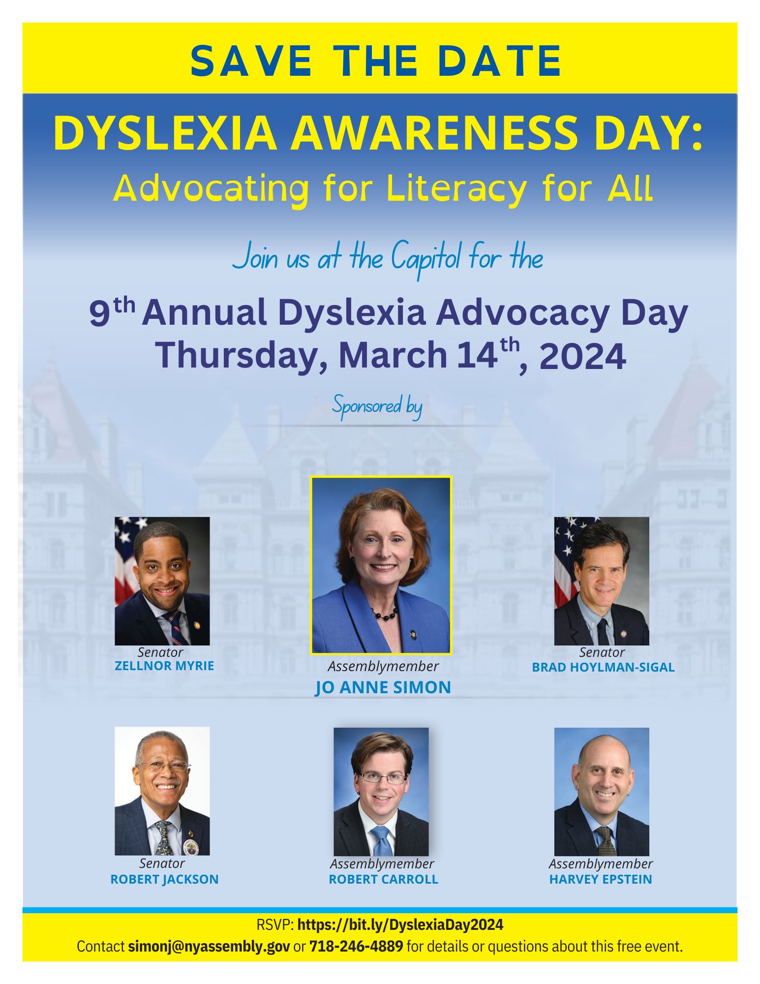 Save the Date Dyslexia Awareness Day flyer