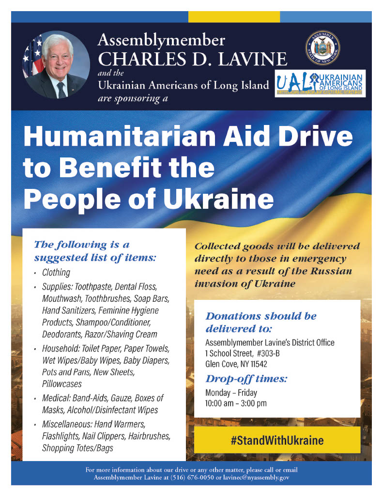 Humanitarian Aid Drive to Benefit the People of Ukraine