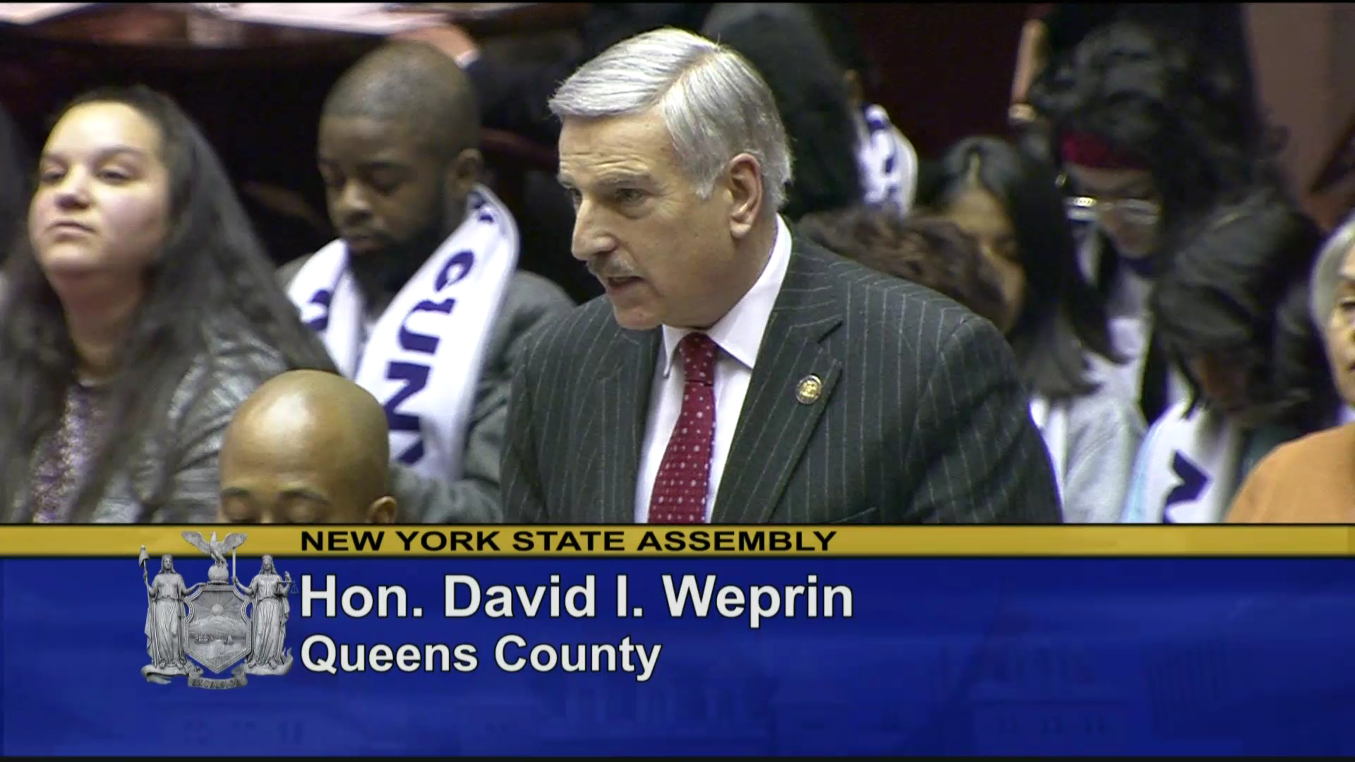 Weprin Stands in Remembrance of the Holocaust