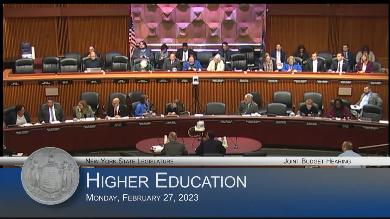 SUNY & CUNY Chancellors Testify During Budget Hearing on Higher Education