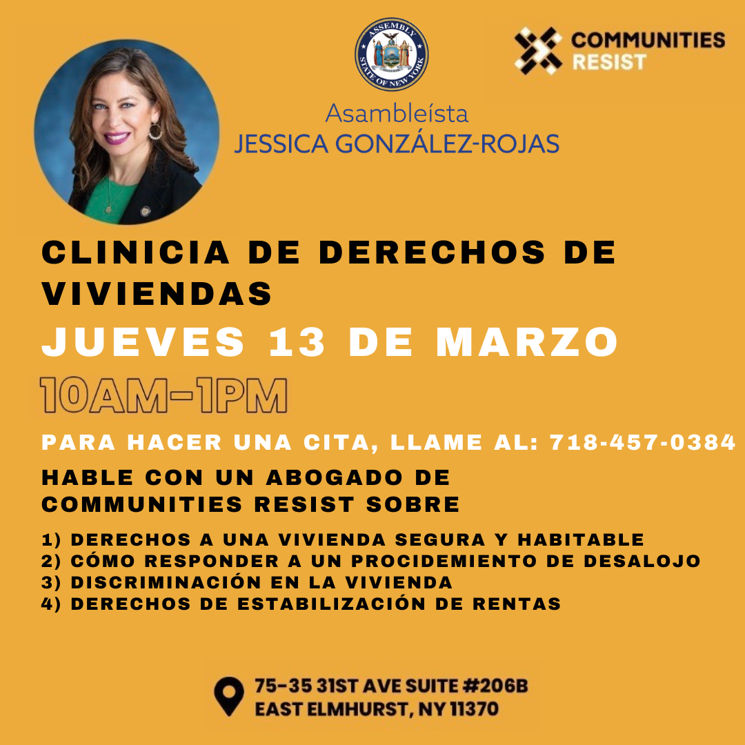 Housing Clinic - March 13, 2025 – Spanish version