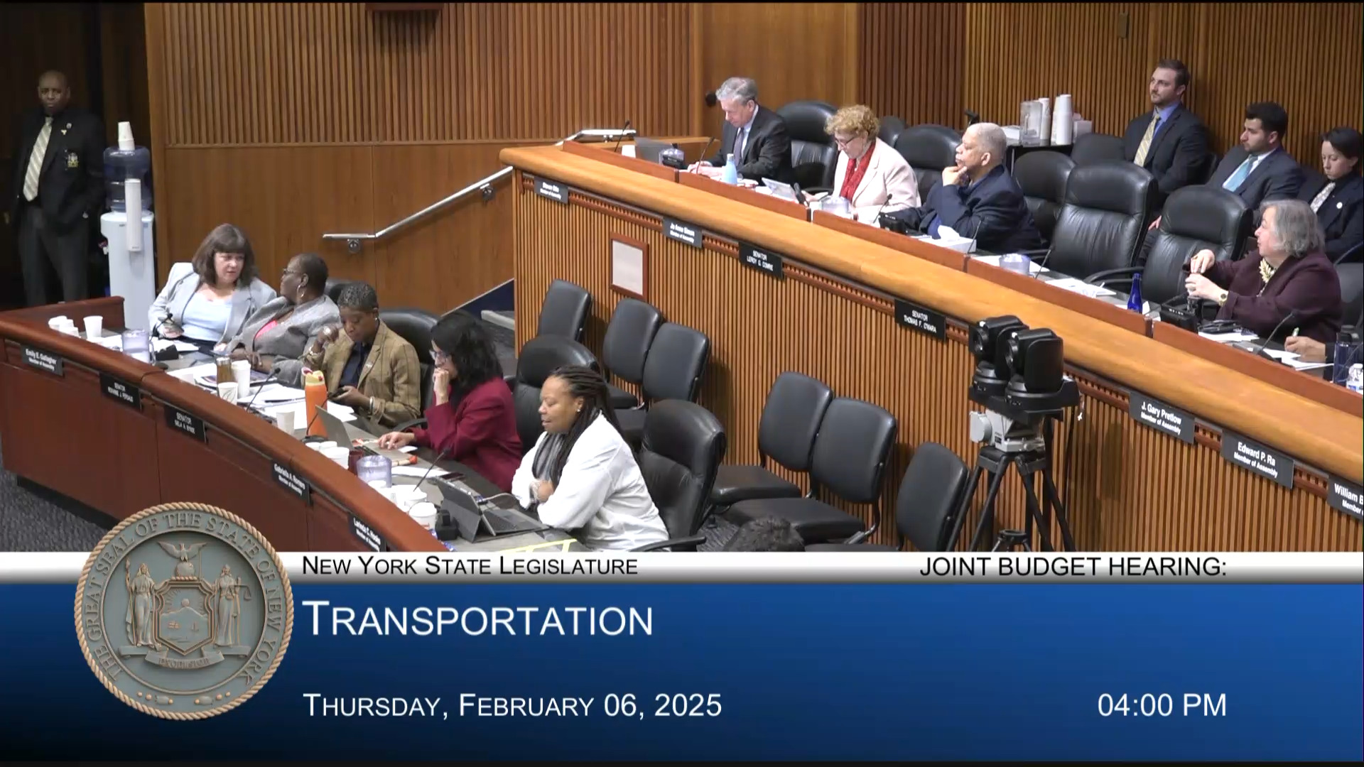 DMV and Thruway Representatives Testify During Joint Budget Hearing on Transportation