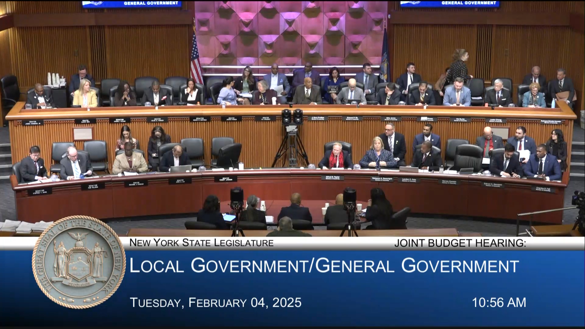 Mayor of NY Testifies During Joint Budget Hearing on Local/General Government