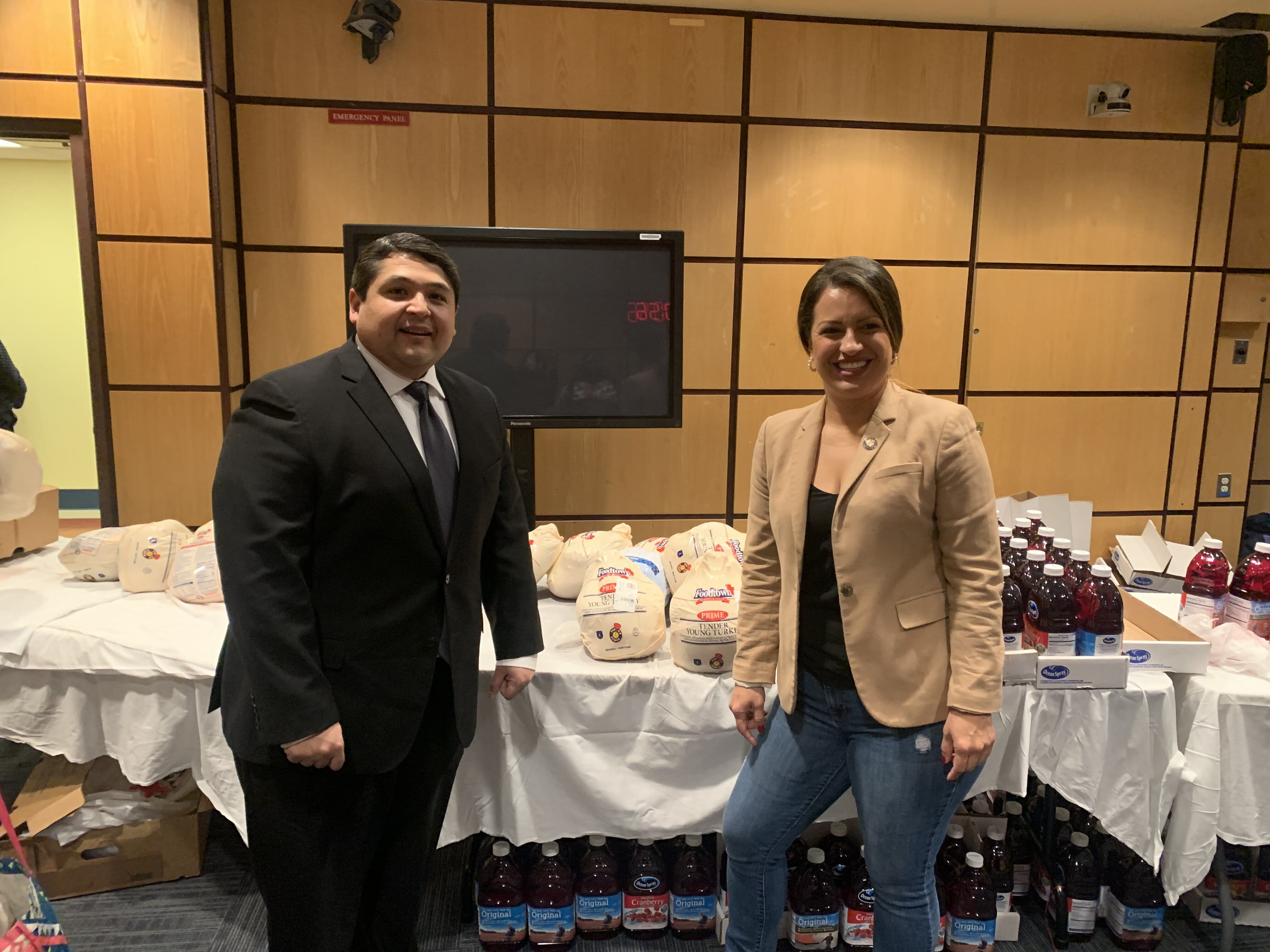 Assemblywoman Cruz working in partnership with Elmhurst Hospital to provide Turkeys and food to families in the district.