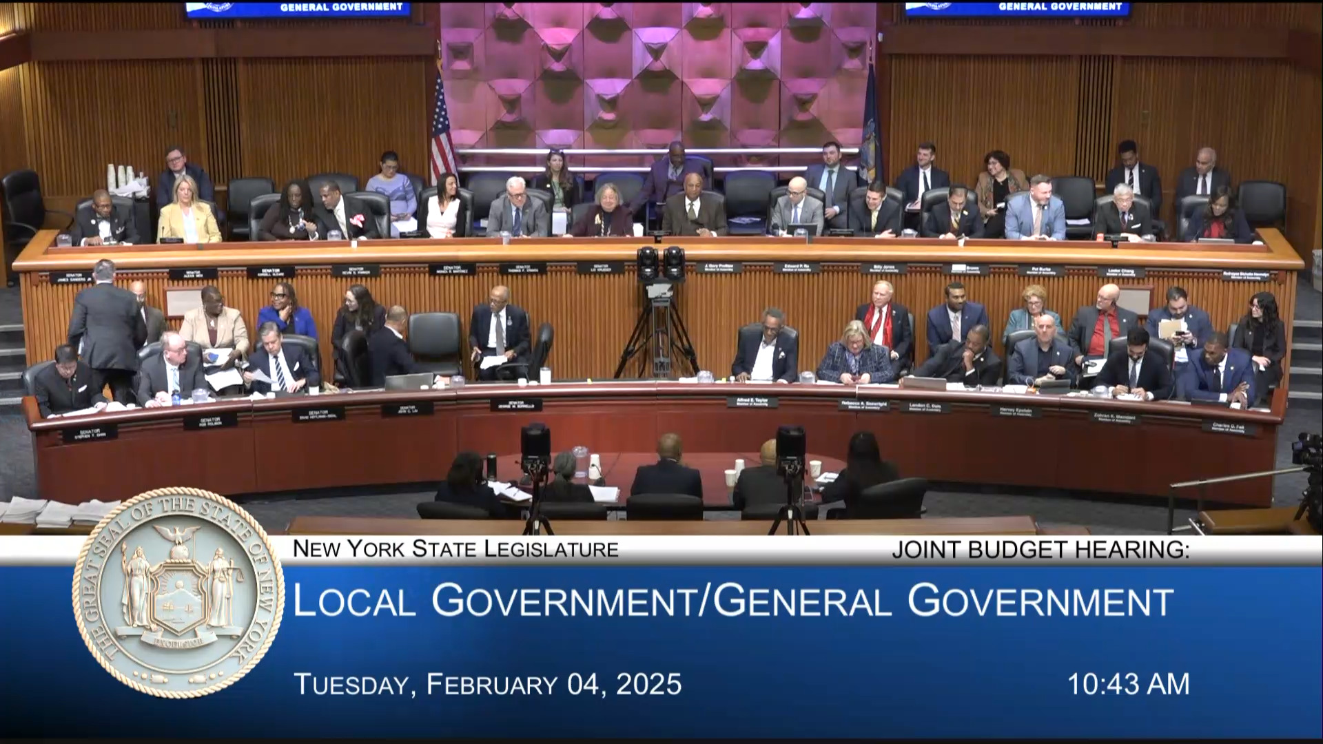 Mayor of NY Testifies During Joint Budget Hearing on Local/General Government