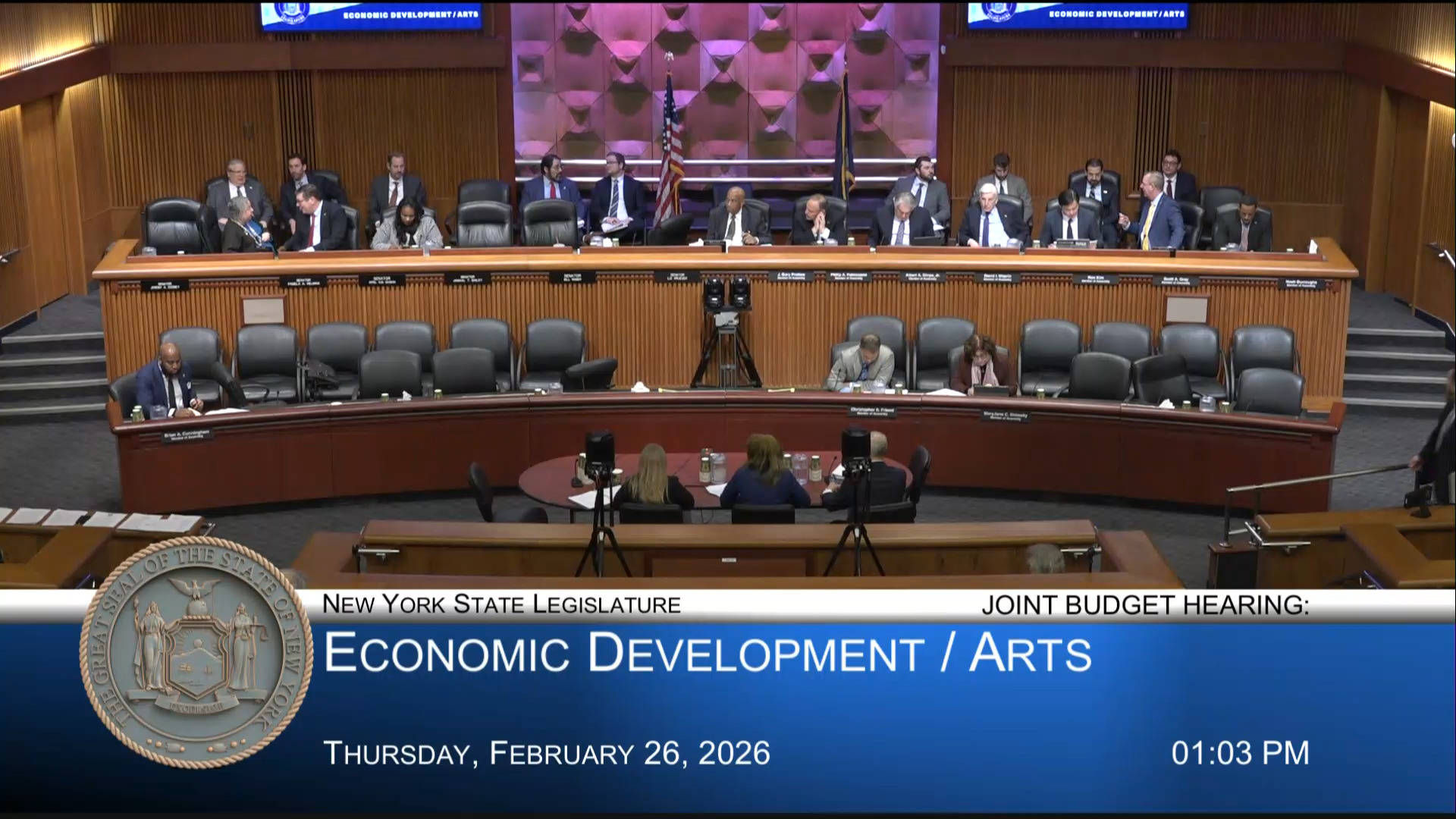 Assembly-Senate Hold Joint Budget Hearing on Economic Development/Arts