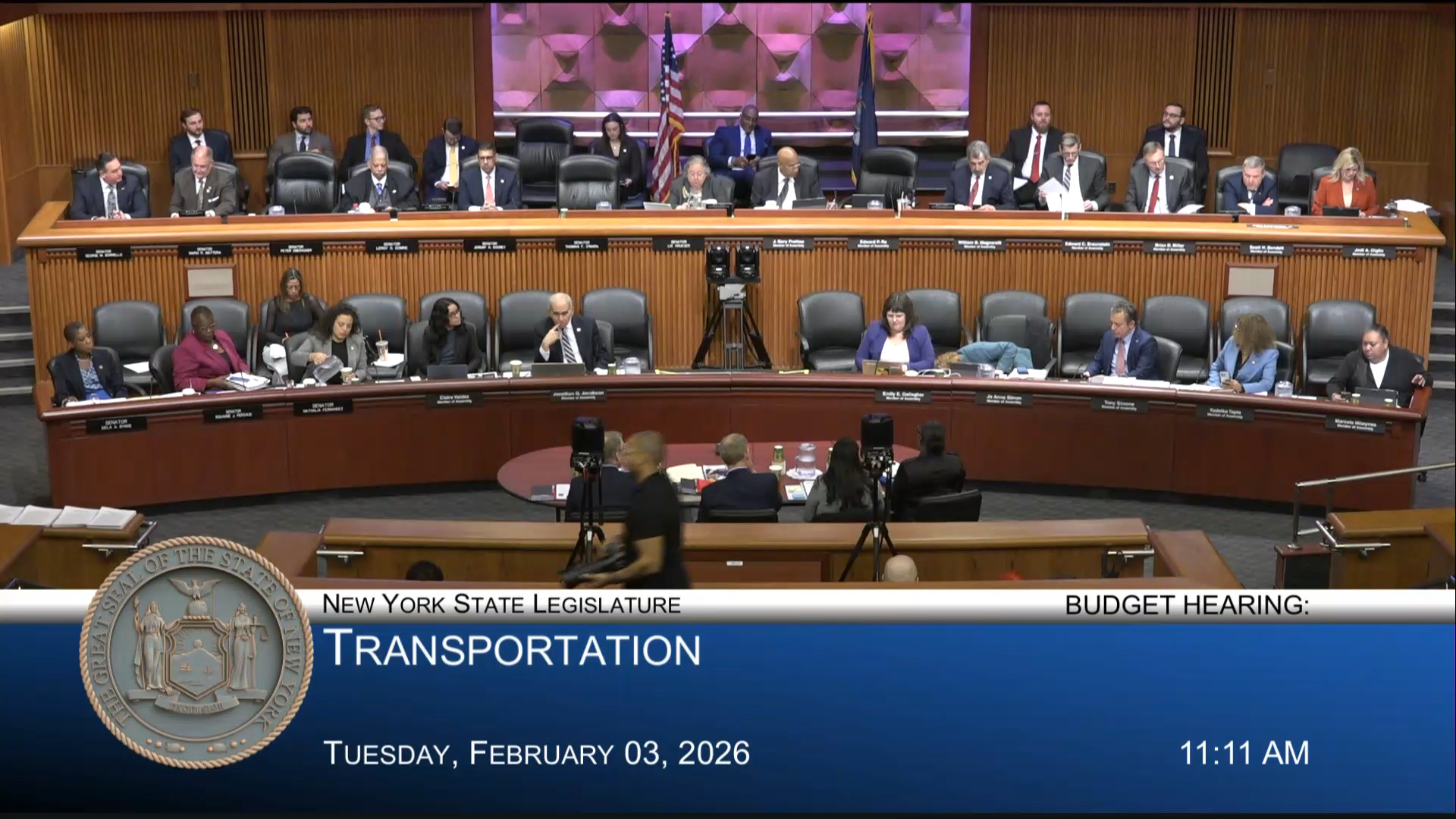 MTA Chairman Testifies During a Joint Budget Hearing on Transportation