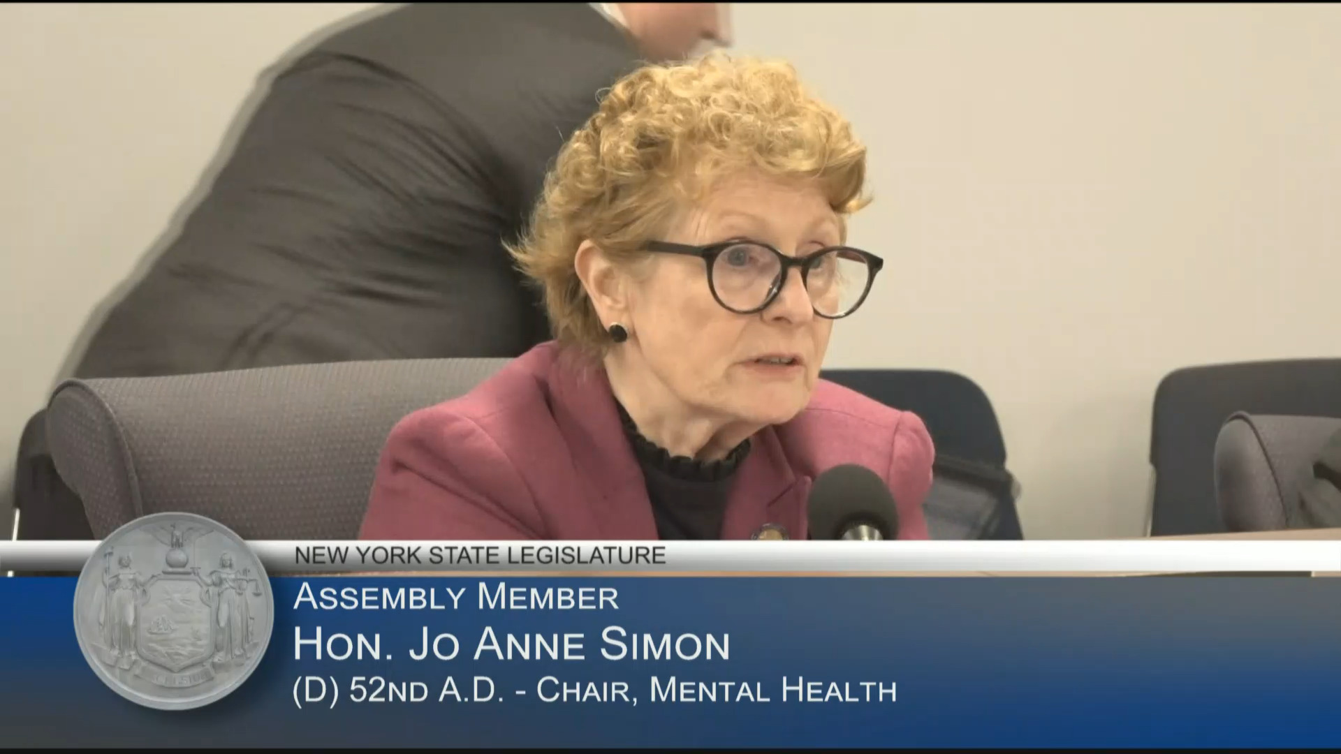 Simon Speaks with COMPA President at Public Hearing on the Status of the Behavioral Health Workforce