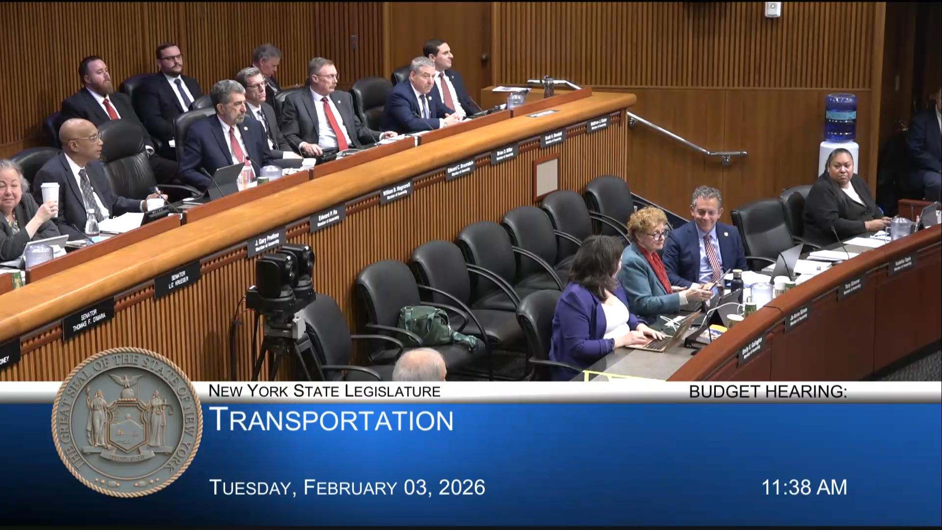 MTA Chairman Testifies During a Joint Budget Hearing on Transportation