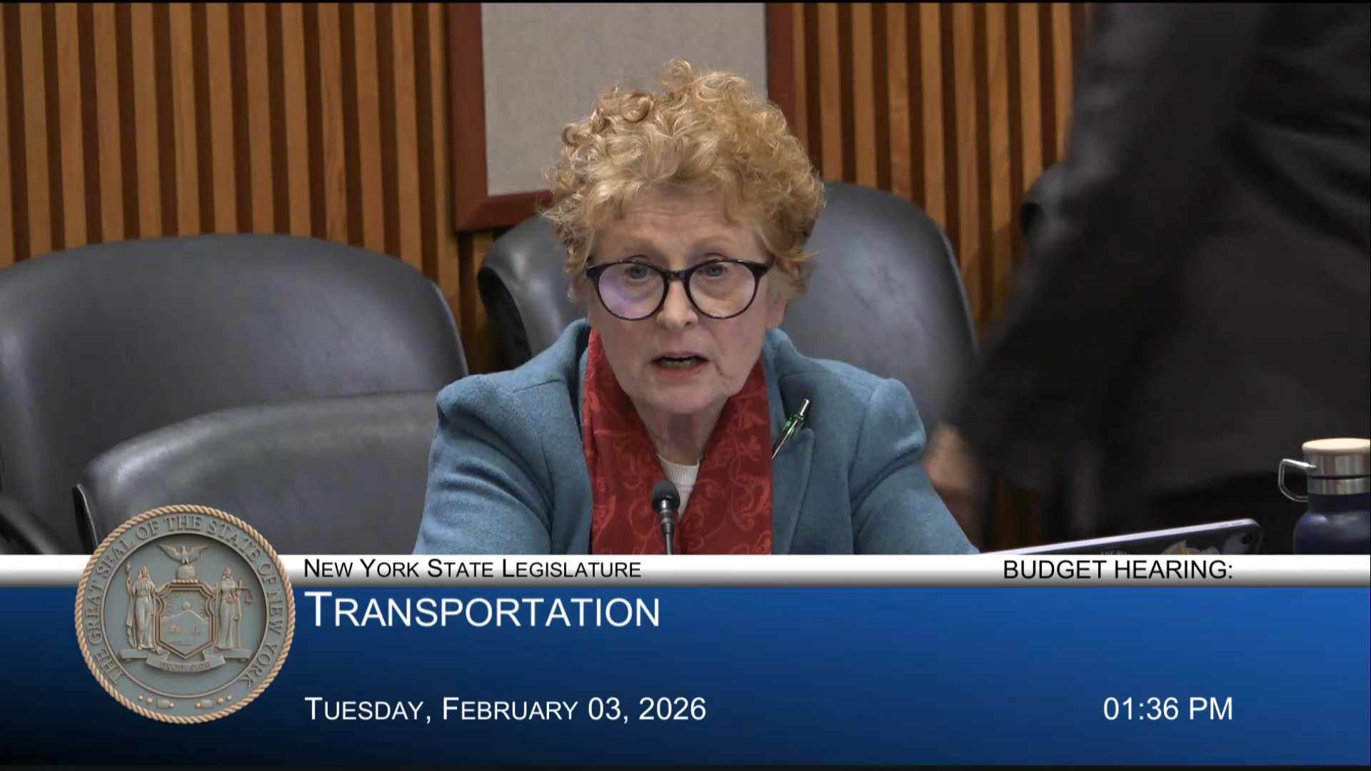 DOT Commissioner Testifies During a Joint Budget Hearing on Transportation