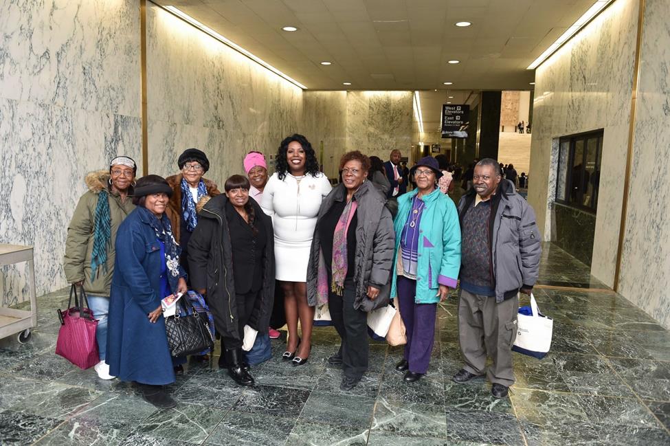 Assemblywoman Walker with constituents from the district in the Capitol for the New York State Association of Black and Puerto Rican Legislatures Caucus weekend.