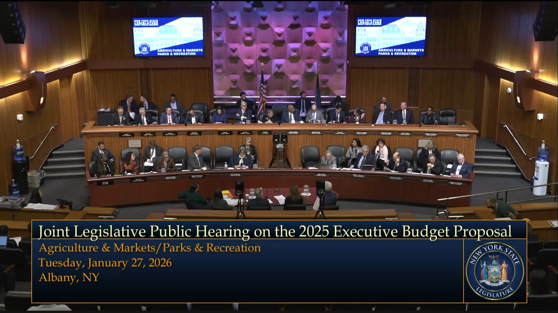 Parks & Recreation Commissioner Testifies During Joint Budget Hearing on Agriculture and Tourism