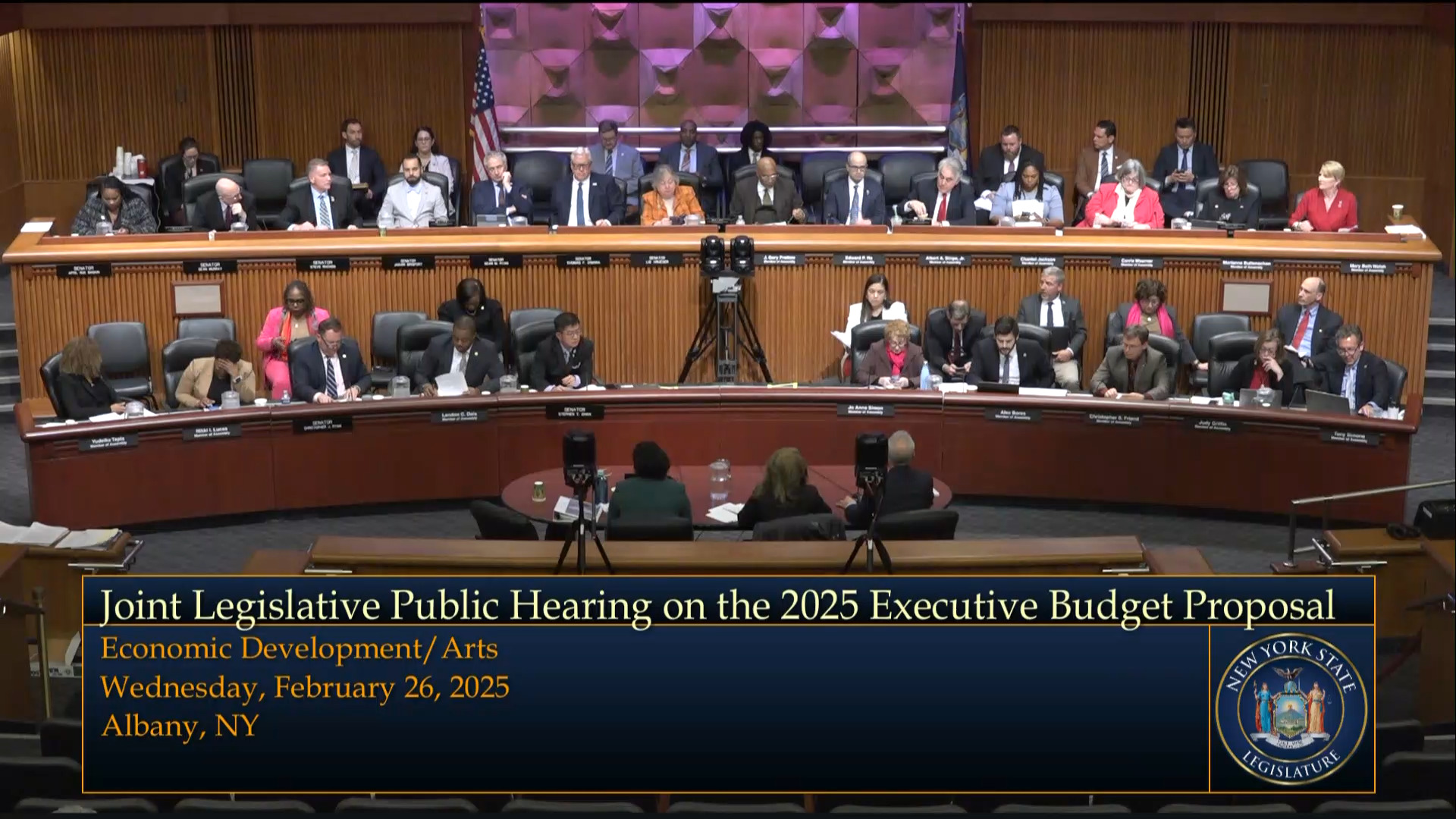 Economic Development Commissioner Testifies During Joint Budget Hearing on Economic Development/Arts