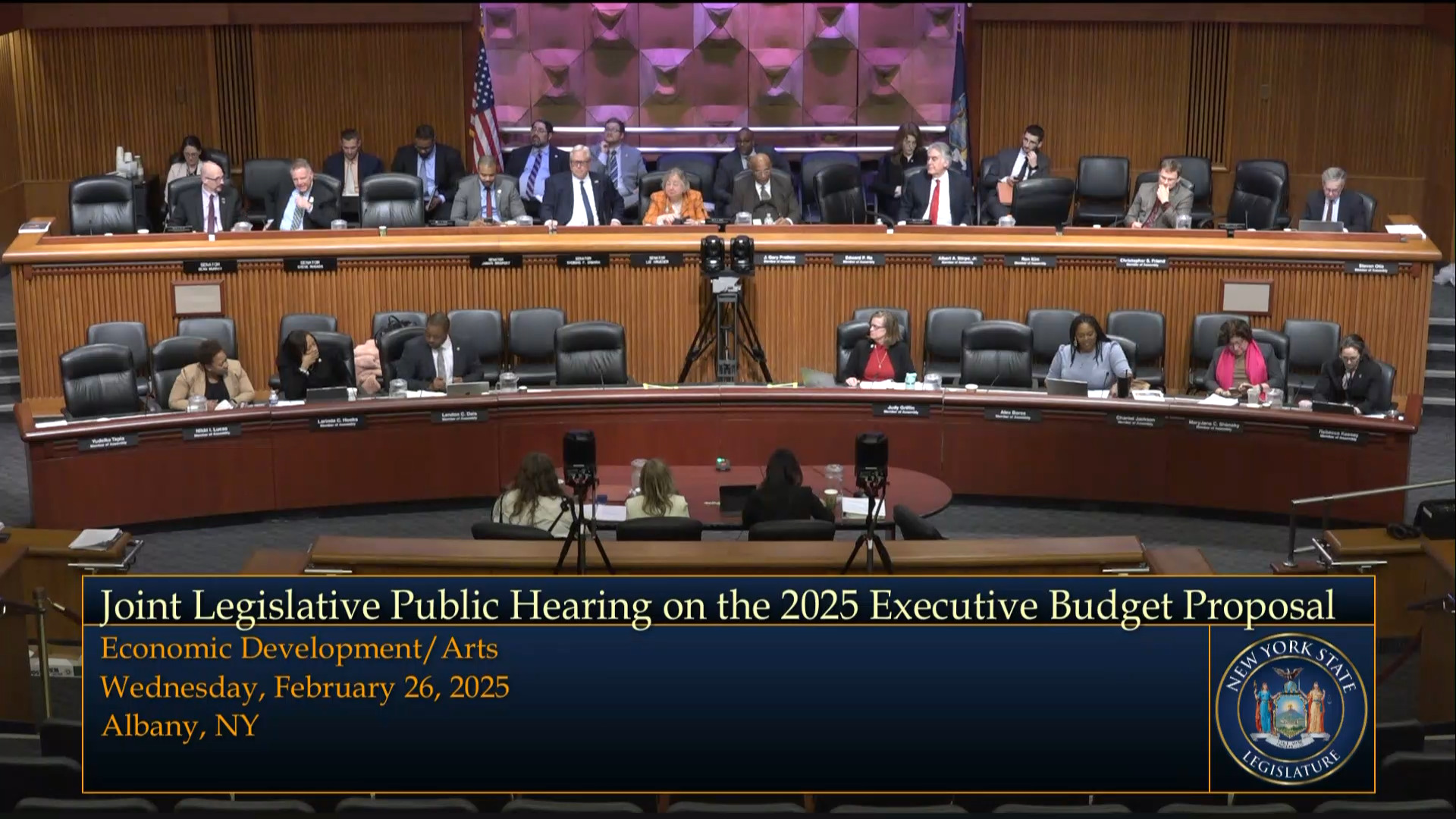 NYSAC and OGS Commissioners Testify During Joint Budget Hearing on Economic Development/Arts