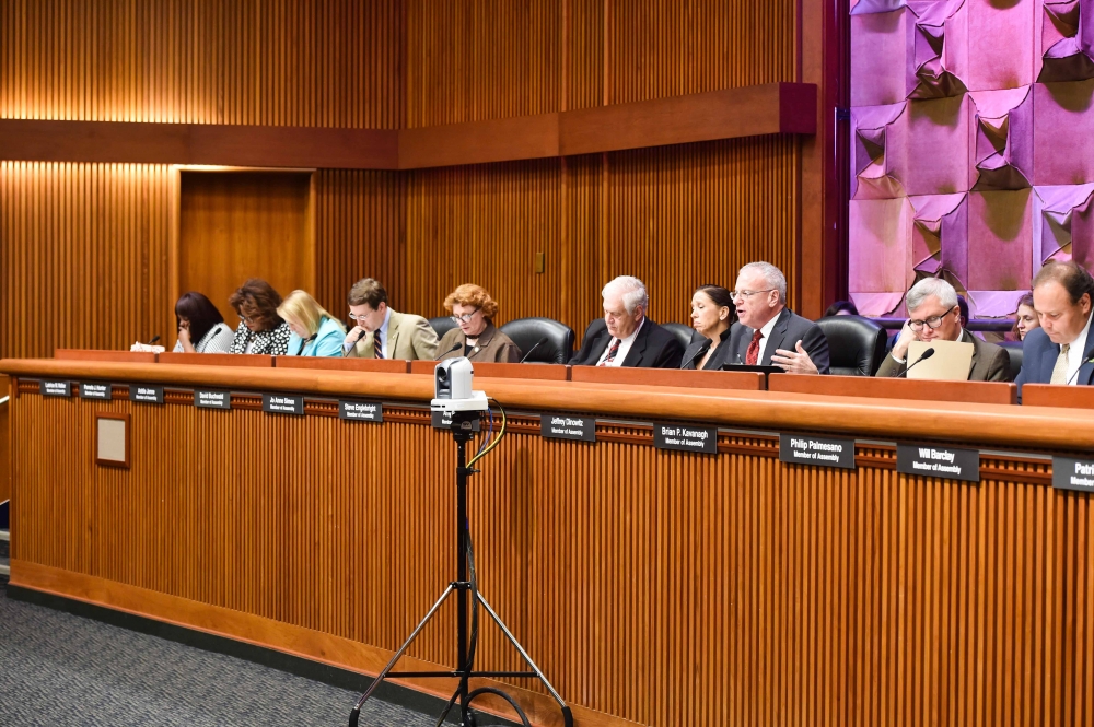 Assemblyman Dinowitz speaking as Chair of the Committee on Corporations Authorities and Commissions during today's hearing on the Public Service Commission's Clean Energy Standard.