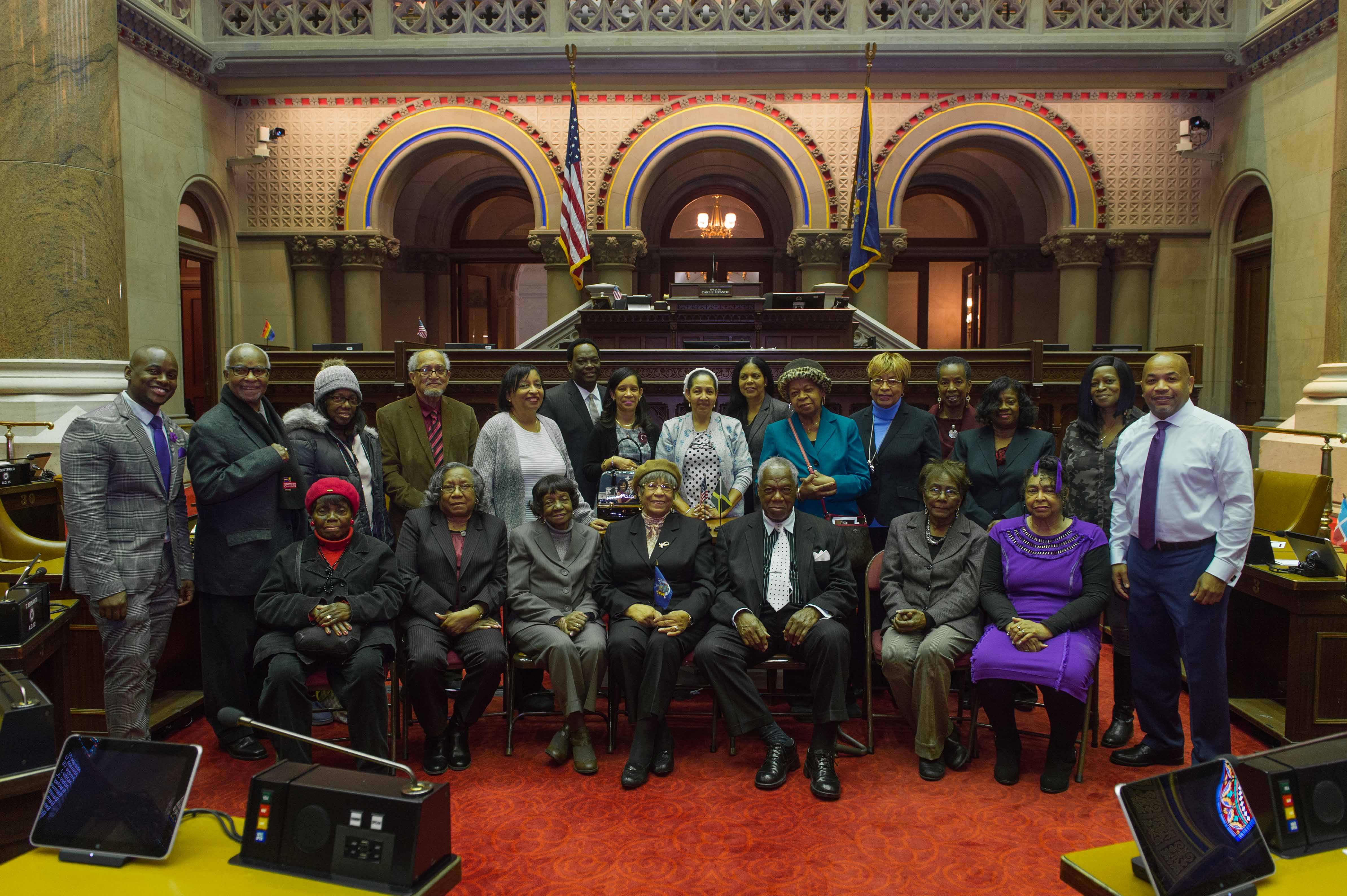 Speaker Heastie meets with constituents in the Assembly Chamber