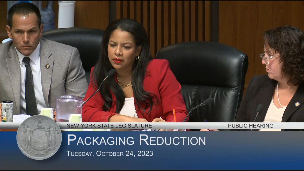 Plastic Recycling Expert Testifies at a Joint Legislative Hearing Examining Packaging Reduction in New York