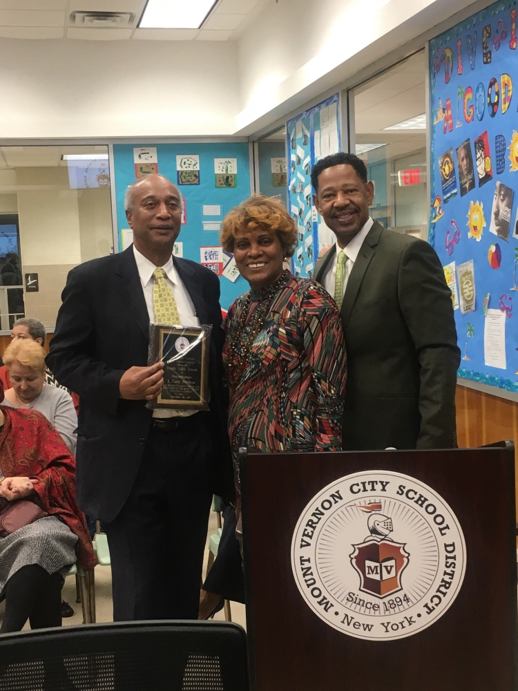 Mount Vernon City School District Awarded Assembly member Pretlow for his dedication to help propel the Mount Vernon City School District forward; this award cast a spotlight to people that have a pos