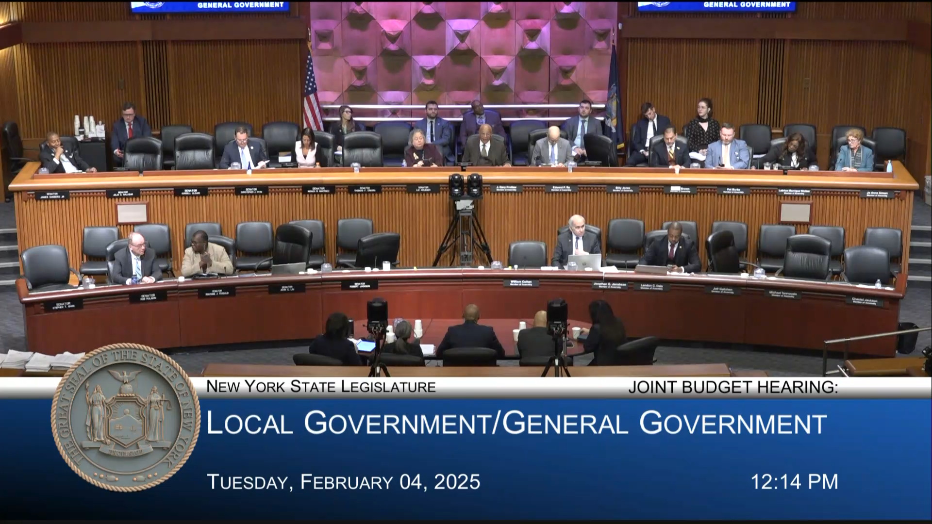 Mayor of NY Testifies During a Joint Budget Hearing on Local/General Government