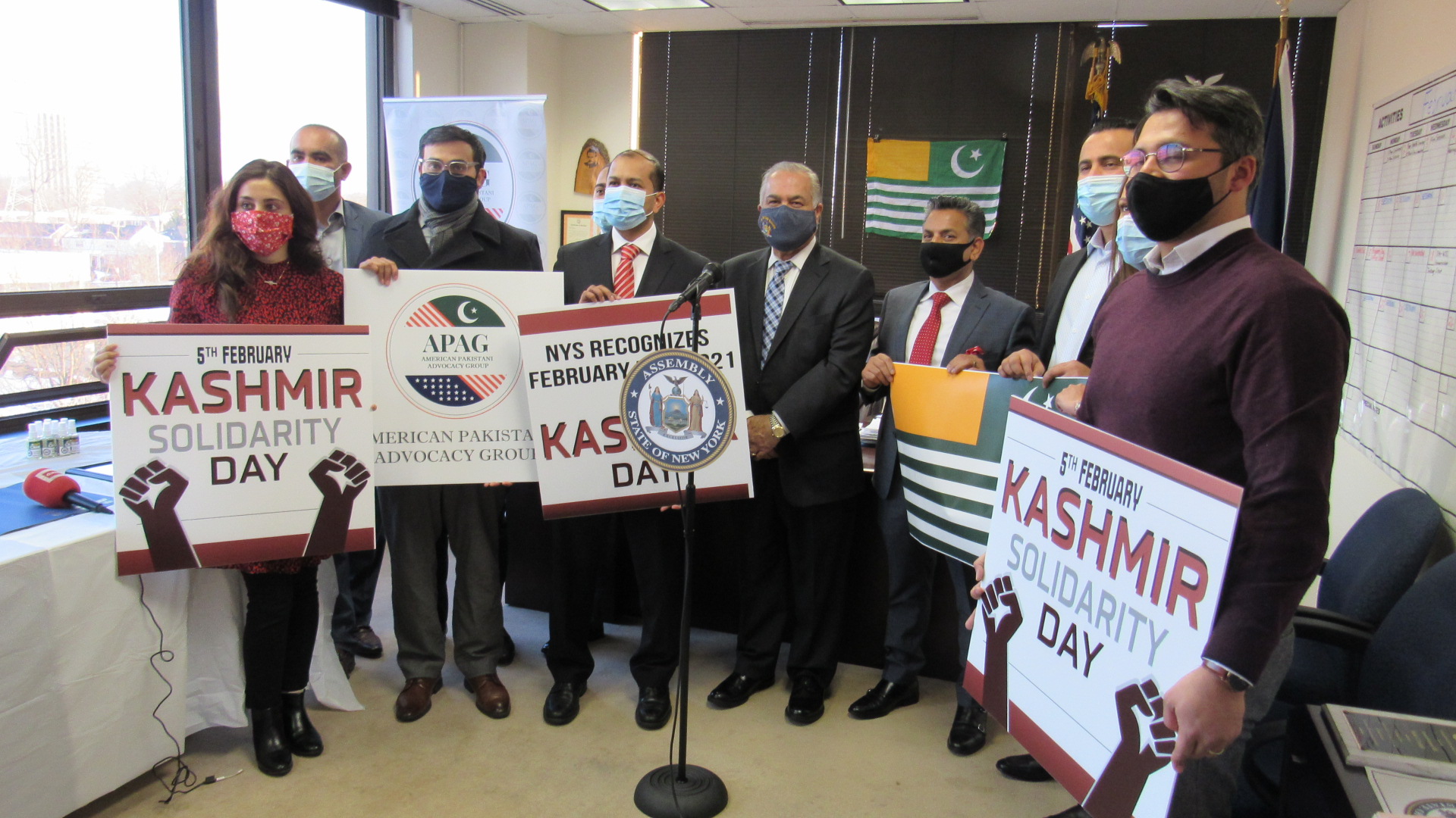 Assemblyman Sayegh meets with members of the American Pakistani Advocacy Group on Kashmir-American Day, February 5.