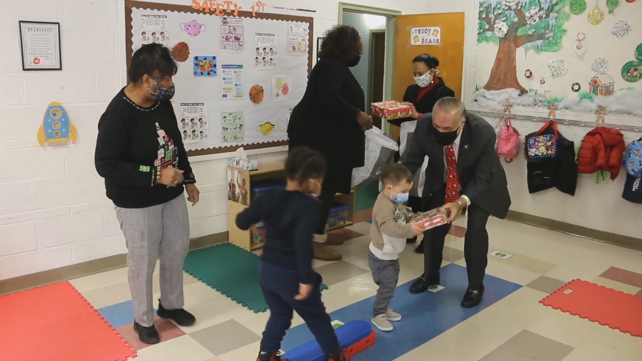 Holiday Visit to Bryn Mawr Child Care Center