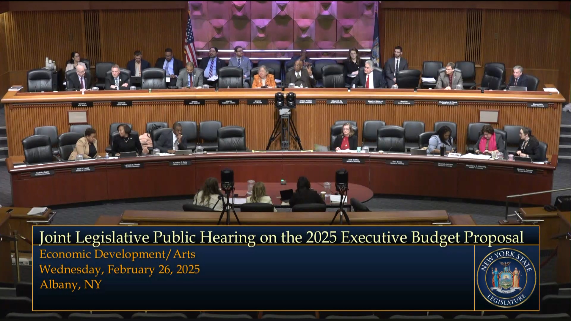 NYSAC and OGS Commissioners Testify During Joint Budget Hearing on Economic Development/Arts