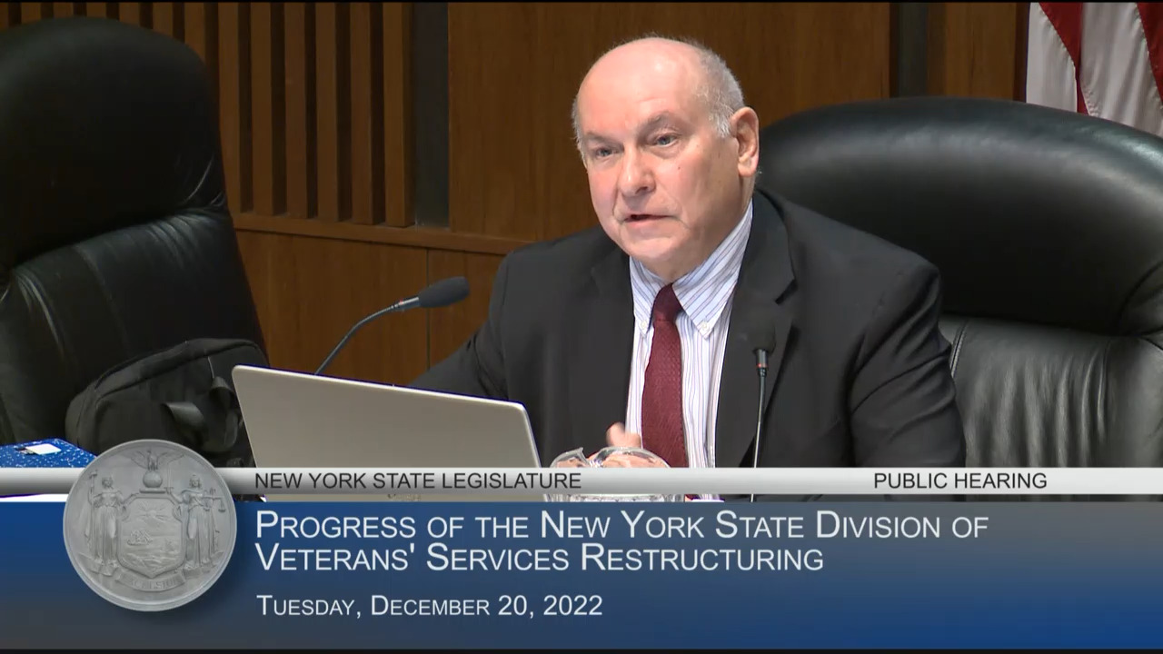 NYS County Veteran Service Officers Association President Testifies During a Hearing Examining NYS Division of Veterans’ Services Restructuring