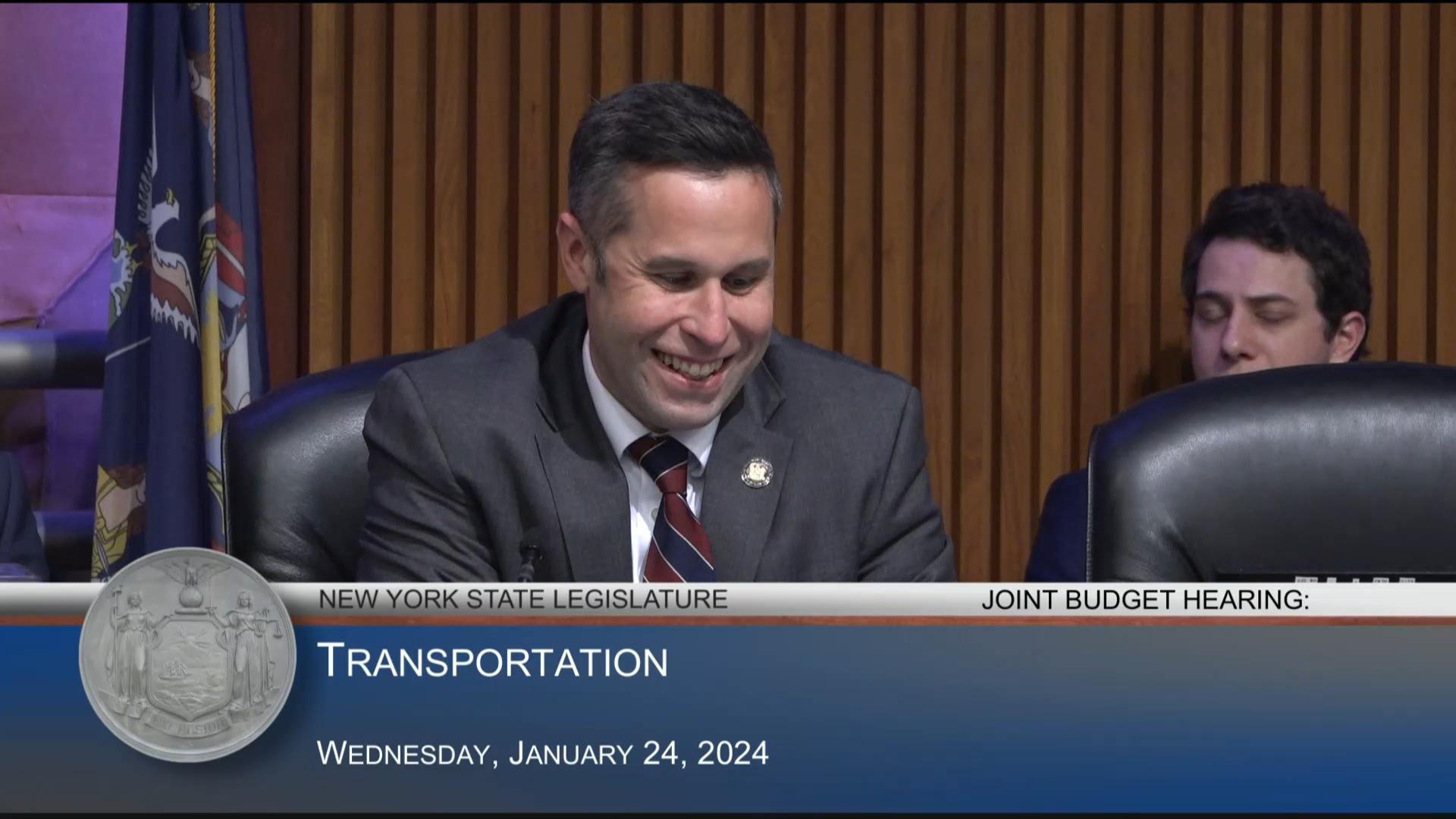 Thruway Authority Director Testifies During a Joint Budget Hearing on Transportation