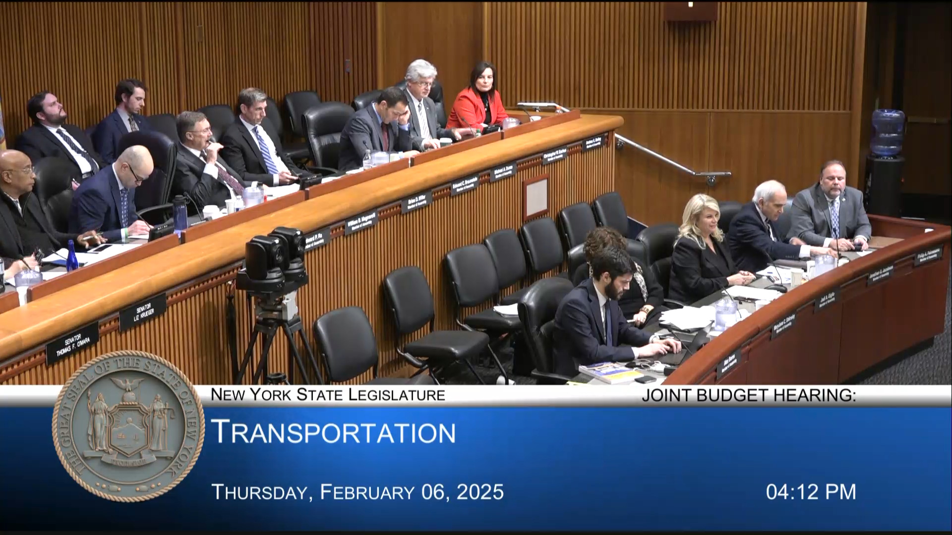 DMV and Thruway Representatives Testify During Joint Budget Hearing on Transportation