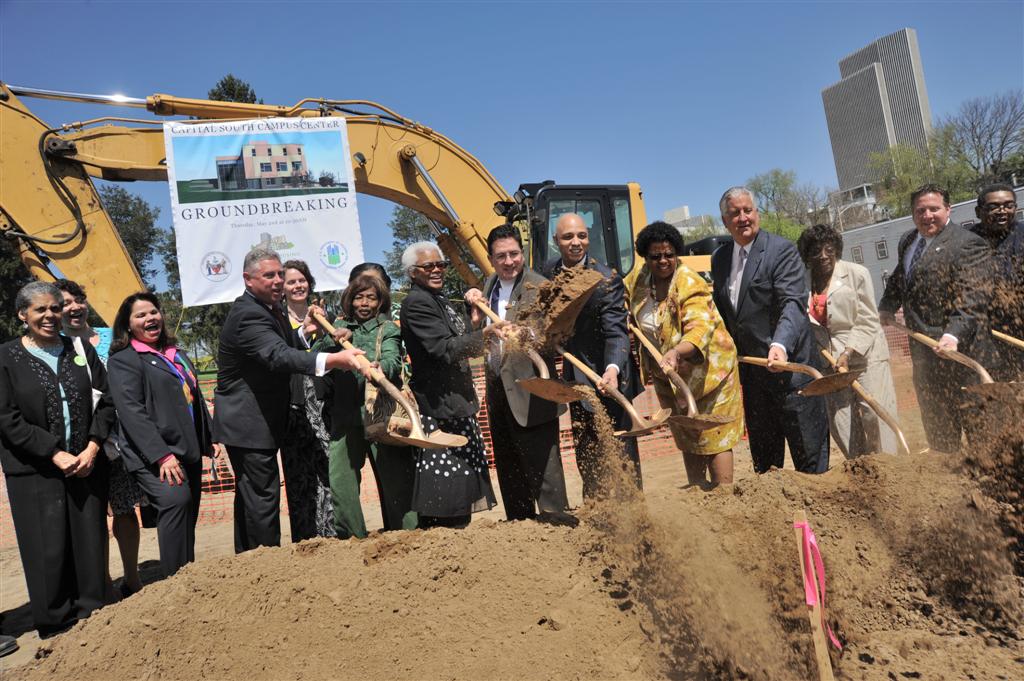 Assemblymember McDonald joins other state, county and local elected officials at the Capital South Campus Center Ground Breaking ceremony.